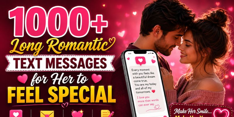 Long Romantic Text Messages for Her to Feel Special