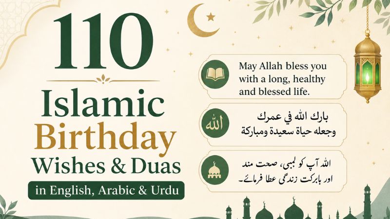 110 Islamic Birthday Wishes & Duas in English, Arabic & Urdu
