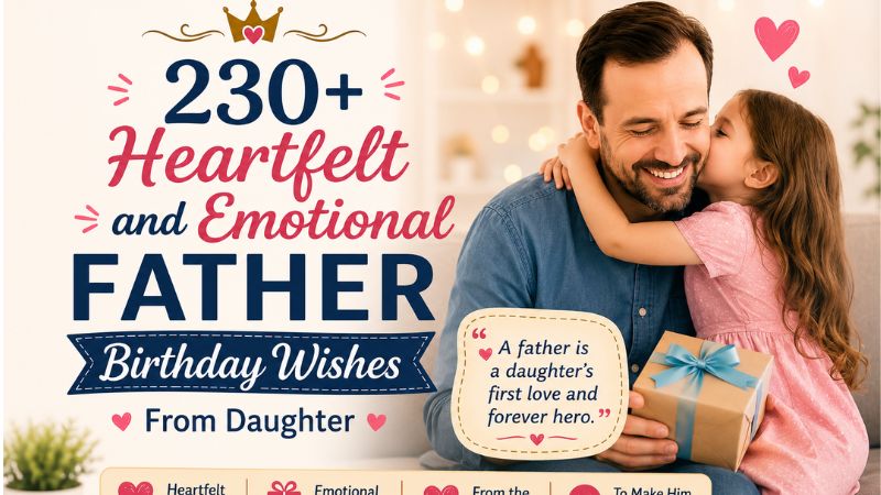 230+ Heartfelt and Emotional Father Birthday Wishes From Daughter to Make Him Smile
