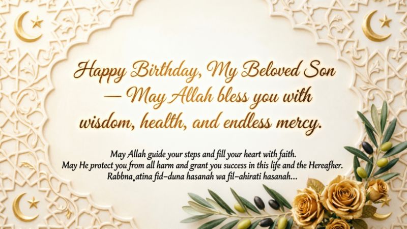 Beautiful Islamic Birthday Wishes for Son with Duas
