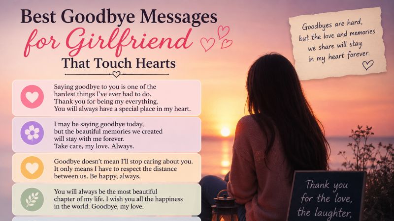 Best Goodbye Messages for Girlfriend That Touch Hearts