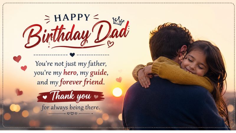Emotional Father Birthday Wishes From Daughter to Express Deep Love