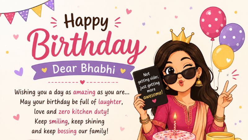 Funny Birthday Wishes for Bhabhi