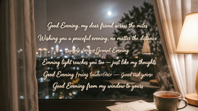 Good Evening Messages for a Long-Distance Friend