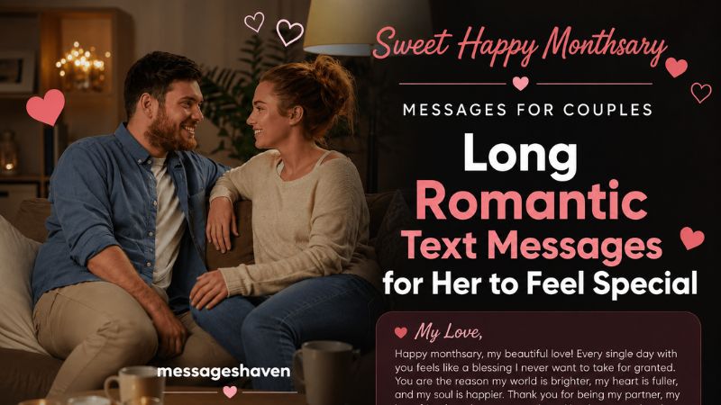 Long Romantic Text Messages for Her to Feel Special