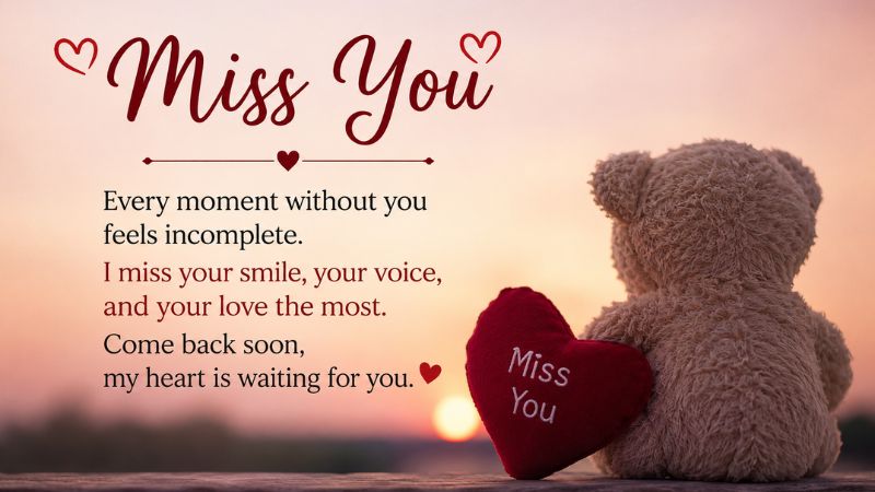 Romantic Miss You Messages for Girlfriend