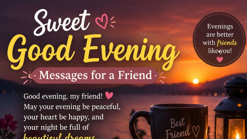 Sweet Good Evening Messages for a Friend