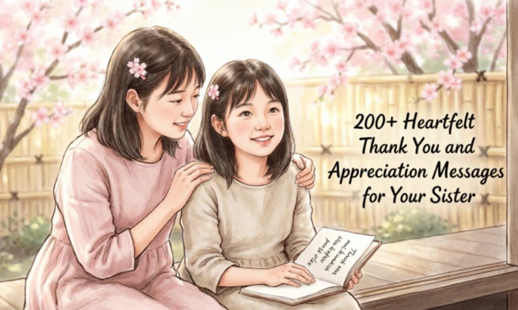 200+ Heartfelt Thank You and Appreciation Messages for Your Sister