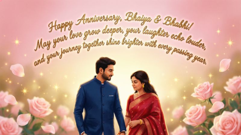Anniversary Wishes for Bhaiya and Bhabhi