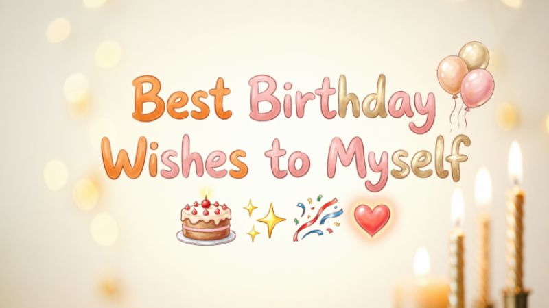Best Birthday Wishes to Myself with Emojis