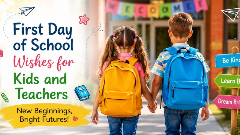 First Day of School Wishes for Kids