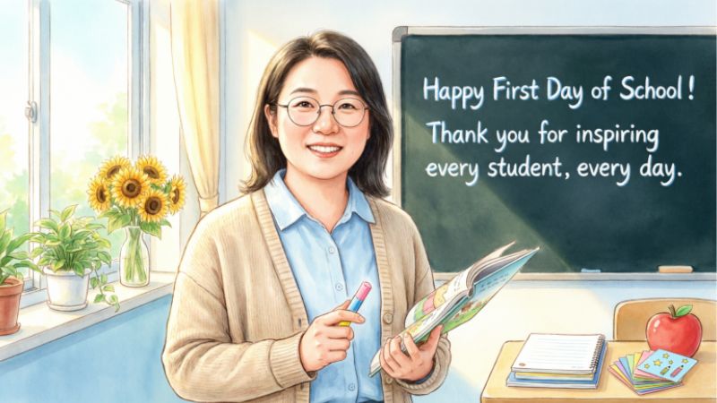 First Day of School Wishes for Teachers