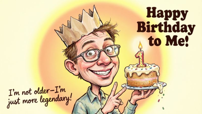 Funny and Humorous Birthday Wishes to Myself  
