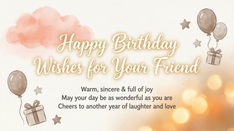 Happy Birthday Wishes for Your Friend (Warm & Versatile)