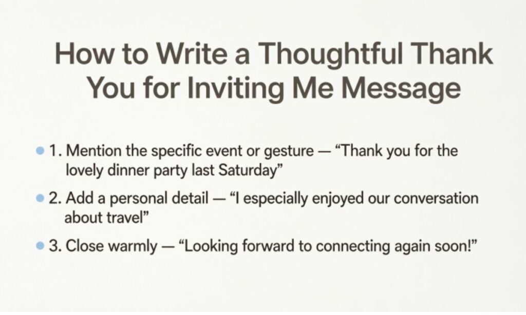 How to Write a Thoughtful Thank You for Inviting Me Message