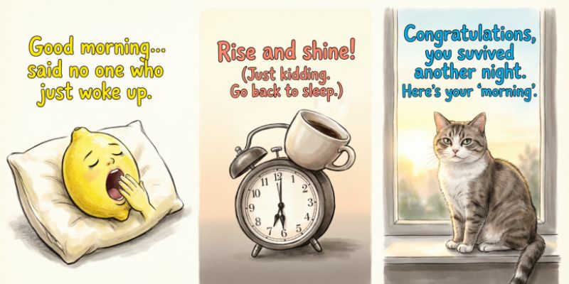 Sarcastic Funny Good Morning Messages