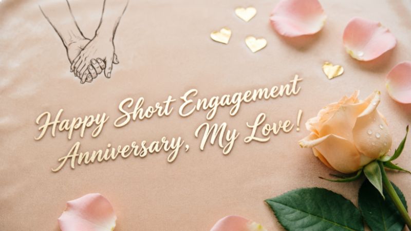 Short Engagement Anniversary Wishes to Husband