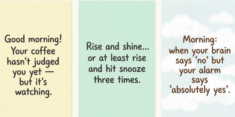 Short Funny Good Morning Messages