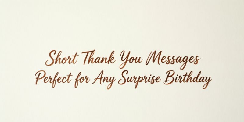 Short Thank You Messages Perfect for Any Surprise Birthday 