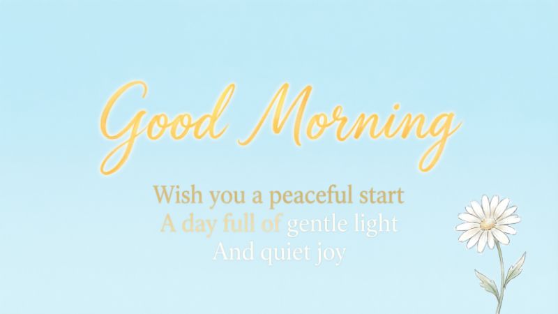 Simple Good Morning Greetings & Texts