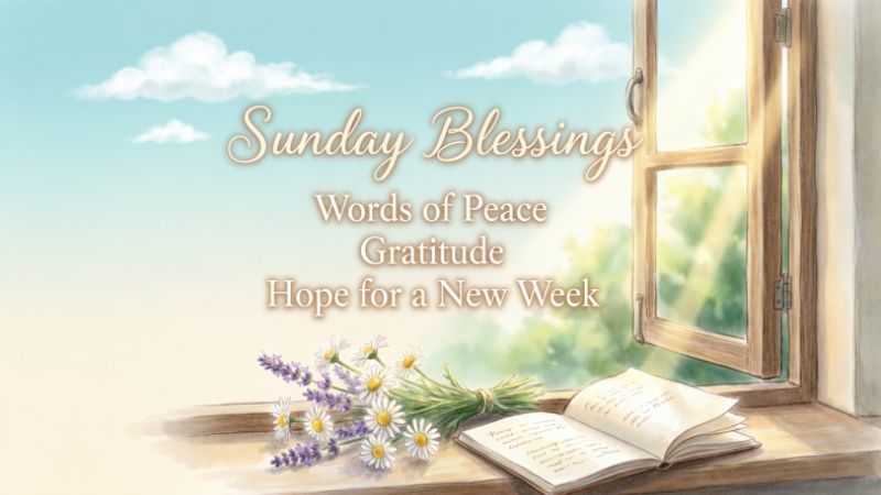 Sunday Blessings: Words of Peace, Gratitude, and Hope for a New Week