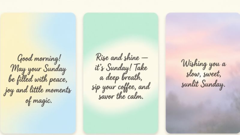 Sunday Good Morning Messages for WhatsApp