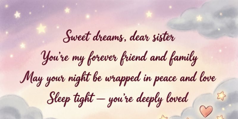 Sweet & Heart Touching Good Night Messages for Sister