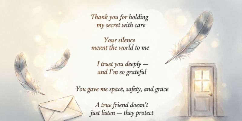 Thank You Messages for Friends Who Kept the Secret 