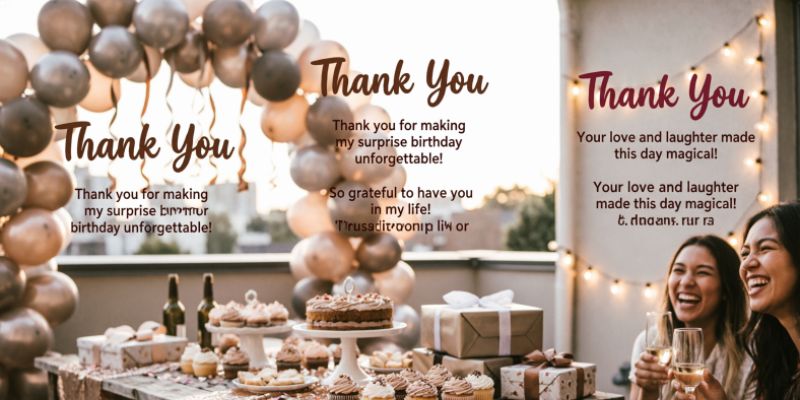 Thank You Messages for Surprise Birthday Party