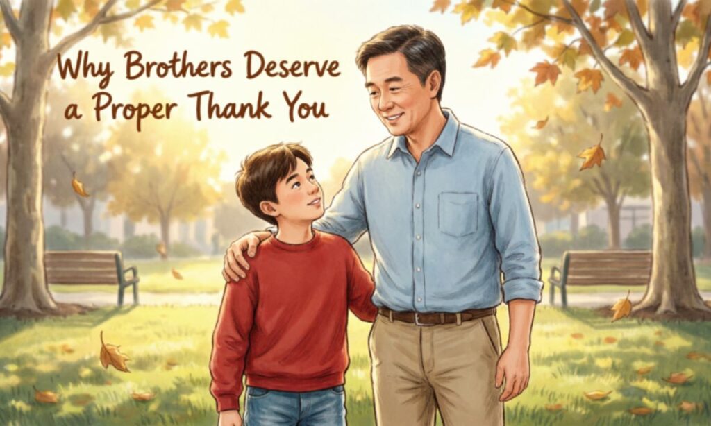 Why Brothers Deserve a Proper Thank You