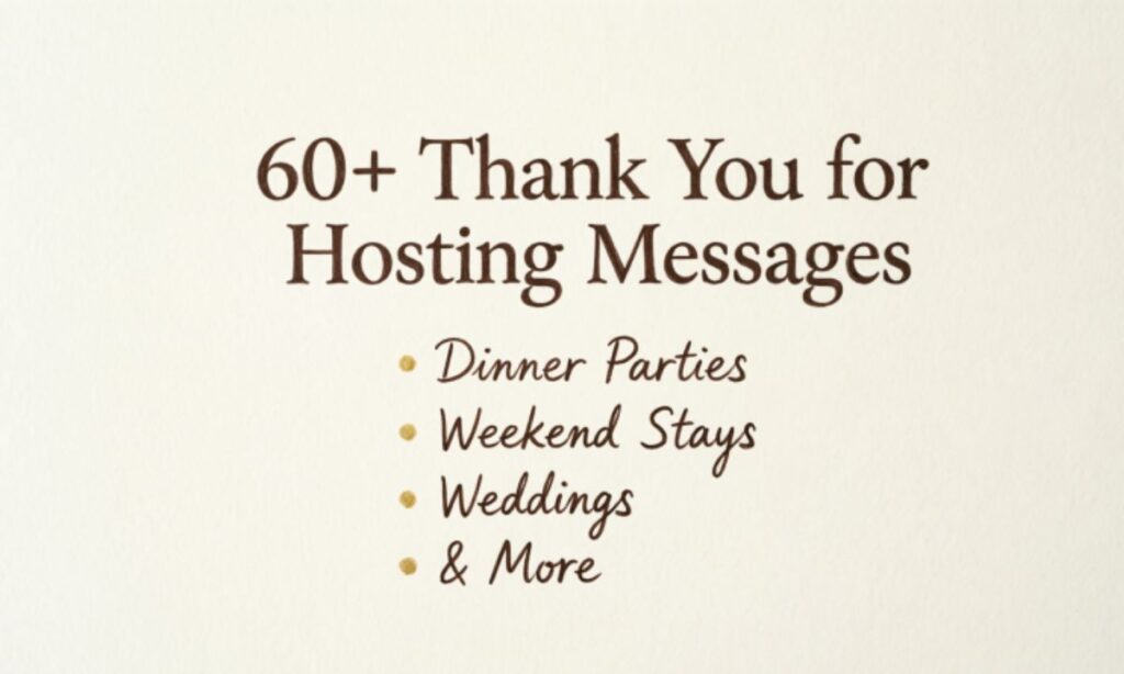 60+ Thank You for Hosting Messages: Dinner Parties, Weekend Stays, Weddings & More